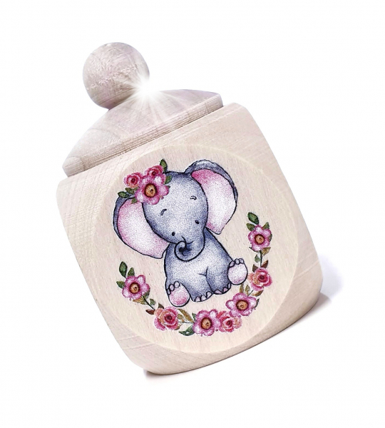 Elefant Mädchen mit Blumen MZD